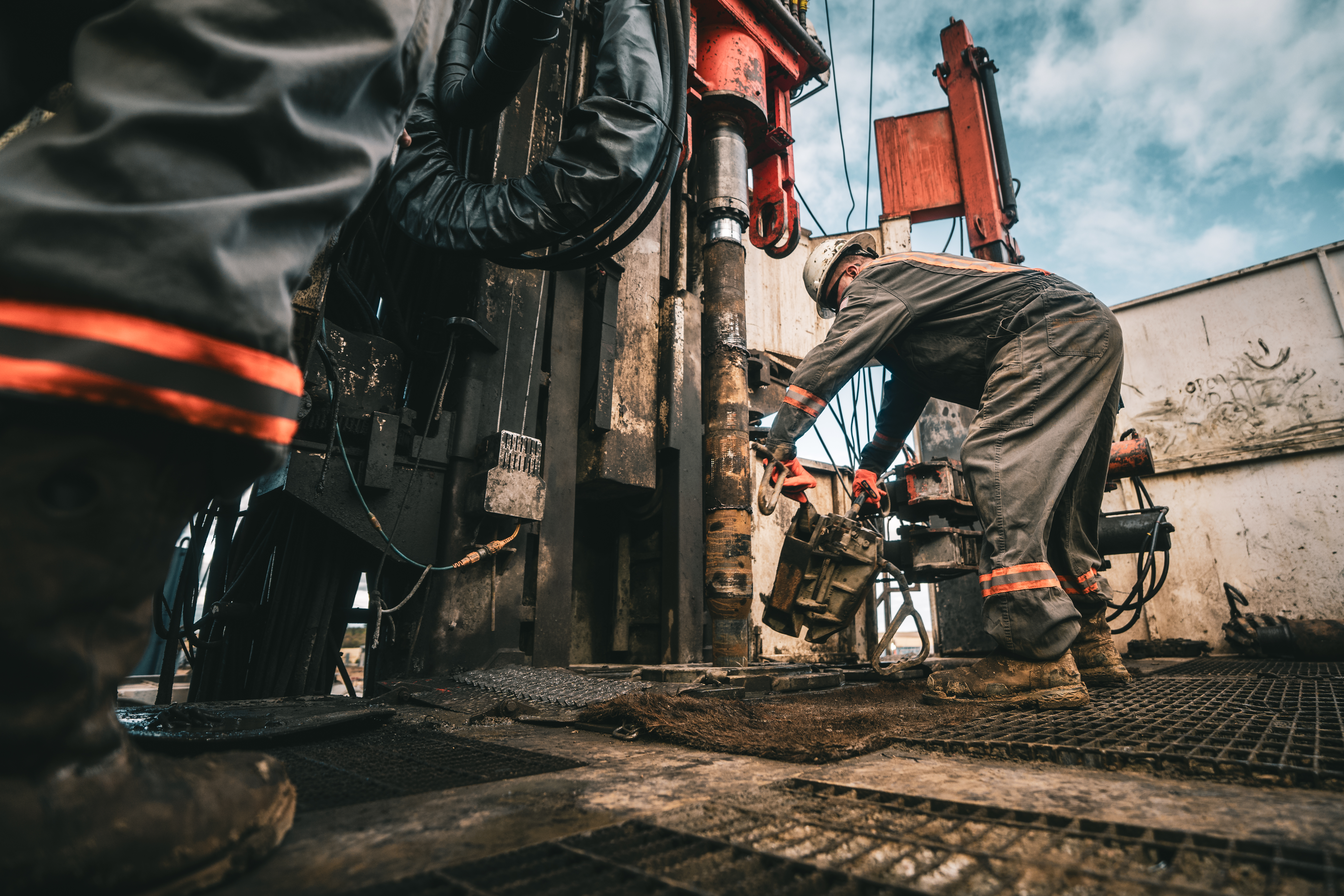 Crew on drill floor