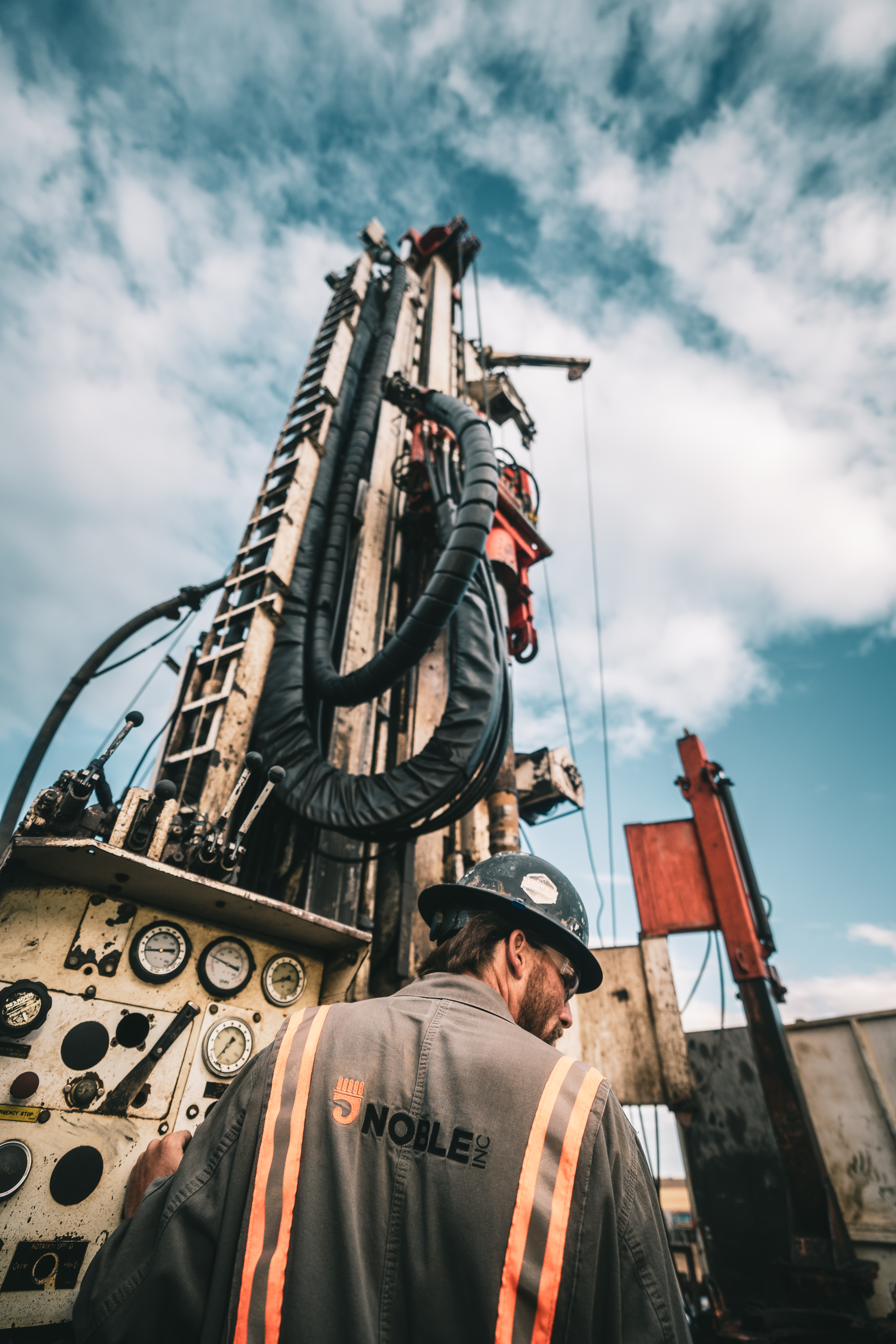 Worker on rig